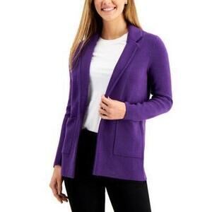 NWT Charter Club Blazer Open-Front Gray S